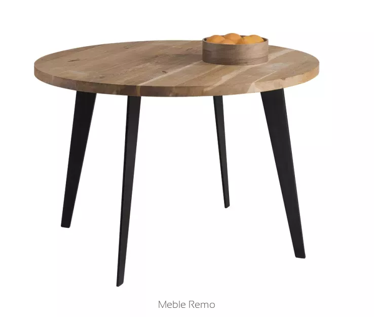 SOHO elegancki stół z litego dębu z metalowymi nogami